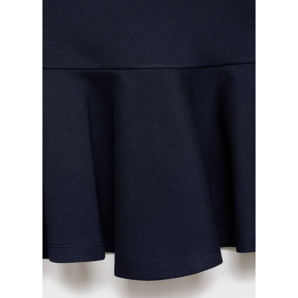 Mango Black Peplum Top Short Sleeve Round Neck Suit Collection - Size Small - Picture 5 of 15